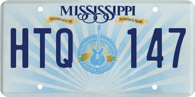 MS license plate HTQ147