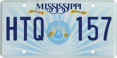 MS license plate HTQ157