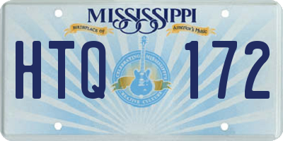 MS license plate HTQ172