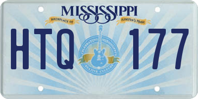 MS license plate HTQ177