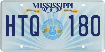 MS license plate HTQ180
