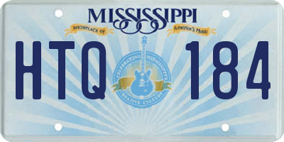 MS license plate HTQ184