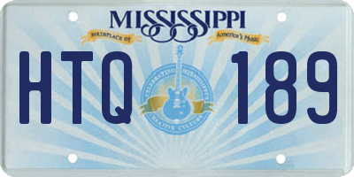MS license plate HTQ189