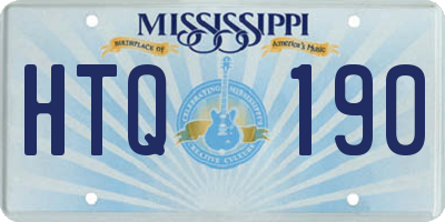 MS license plate HTQ190