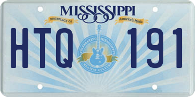 MS license plate HTQ191