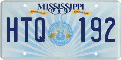 MS license plate HTQ192