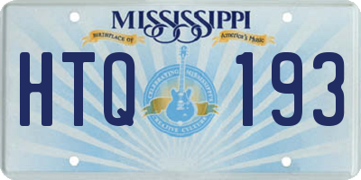 MS license plate HTQ193