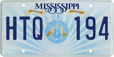 MS license plate HTQ194