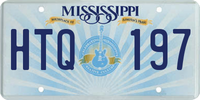 MS license plate HTQ197