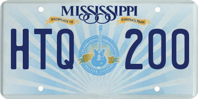 MS license plate HTQ200