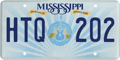 MS license plate HTQ202