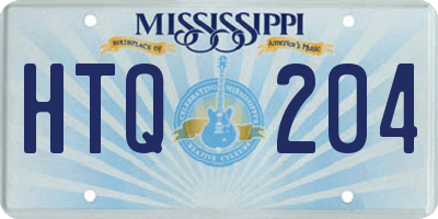 MS license plate HTQ204