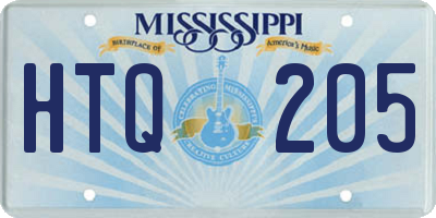 MS license plate HTQ205