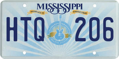MS license plate HTQ206