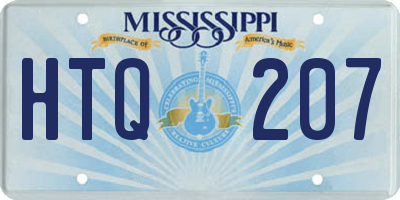MS license plate HTQ207