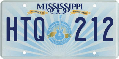 MS license plate HTQ212