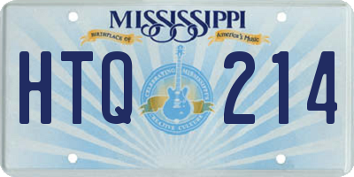 MS license plate HTQ214