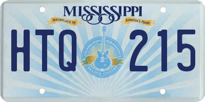 MS license plate HTQ215