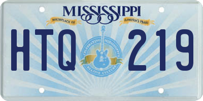 MS license plate HTQ219
