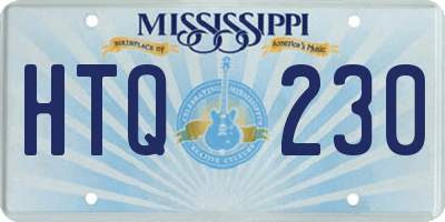 MS license plate HTQ230