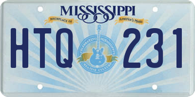 MS license plate HTQ231