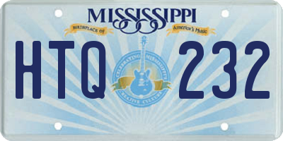 MS license plate HTQ232