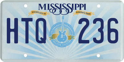 MS license plate HTQ236