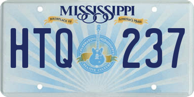 MS license plate HTQ237