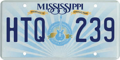 MS license plate HTQ239