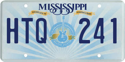 MS license plate HTQ241
