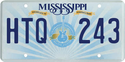 MS license plate HTQ243