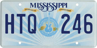 MS license plate HTQ246