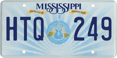 MS license plate HTQ249