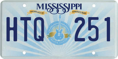 MS license plate HTQ251