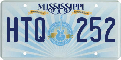 MS license plate HTQ252