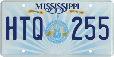 MS license plate HTQ255