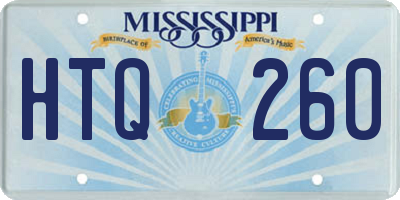 MS license plate HTQ260