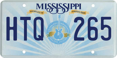 MS license plate HTQ265