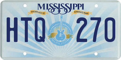 MS license plate HTQ270