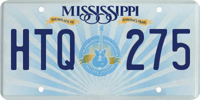 MS license plate HTQ275