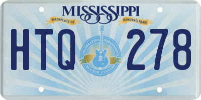 MS license plate HTQ278