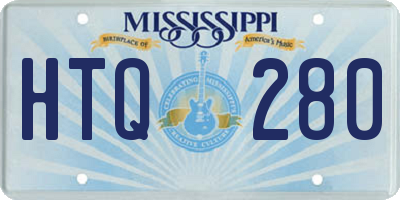 MS license plate HTQ280