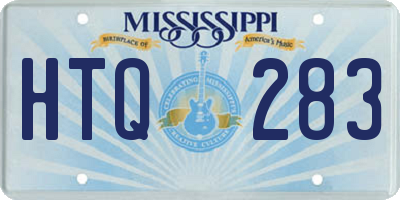 MS license plate HTQ283