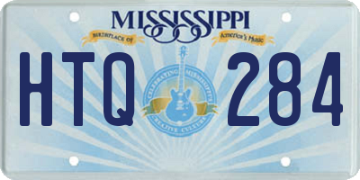 MS license plate HTQ284