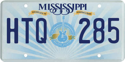 MS license plate HTQ285