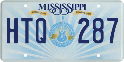 MS license plate HTQ287
