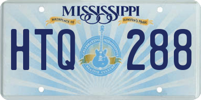 MS license plate HTQ288