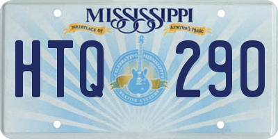 MS license plate HTQ290