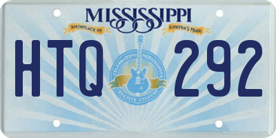 MS license plate HTQ292