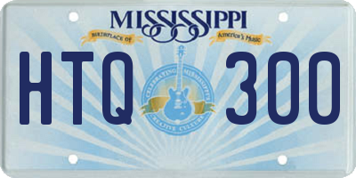MS license plate HTQ300